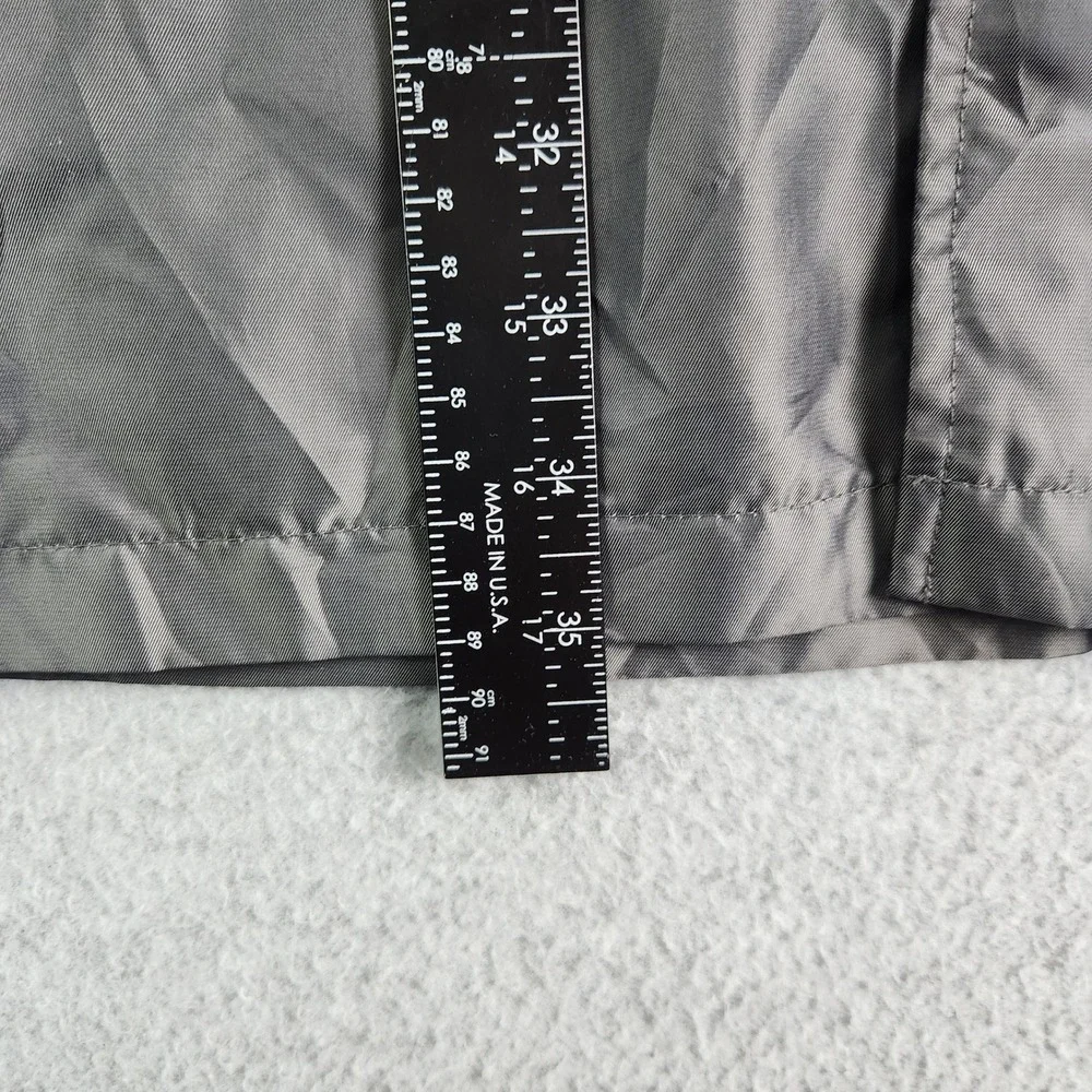 Claiborne Jacket Mens XL Gray Fully Lined Classic Collared Snap Front Inside Zip